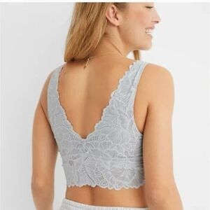 Aerie Lace Bralette in Soft Gray